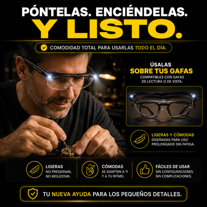 ZoomFlash® Gafas con Zoom y Linterna