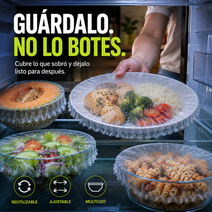 ¡ESTIRA, CUBRE Y LISTO! — Cubiertas Elásticas para Alimentos