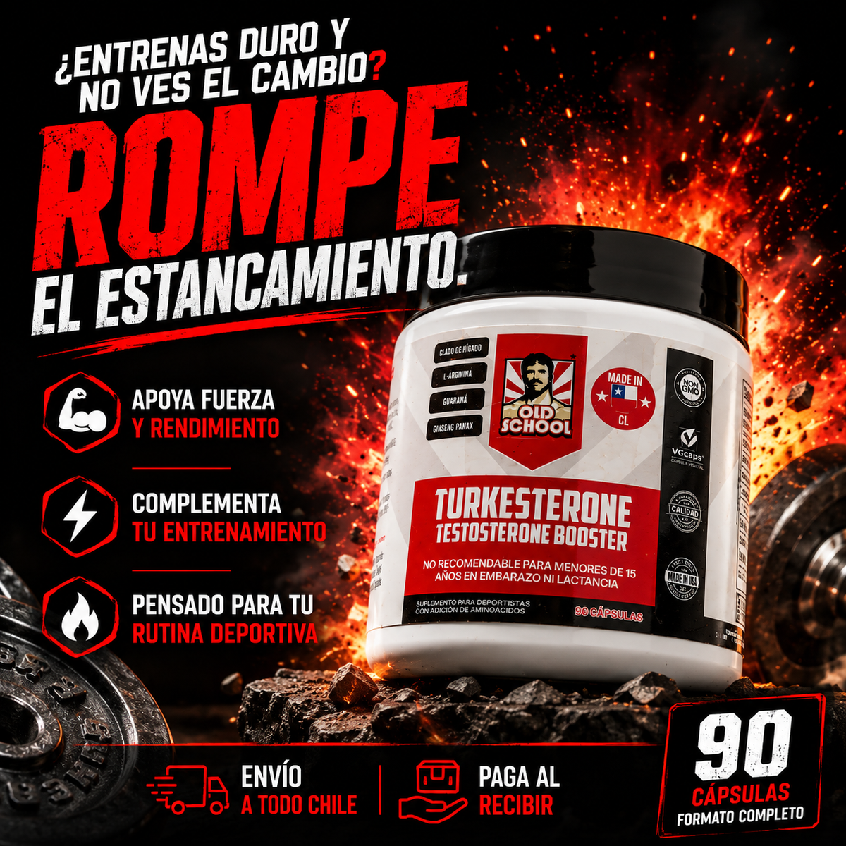 ¡2X1! TURKESTERONE® Más Fuerza y Rendimiento!