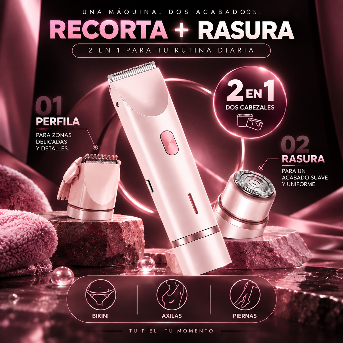 VELVIA® | Depiladora 2 en 1 de Precisión