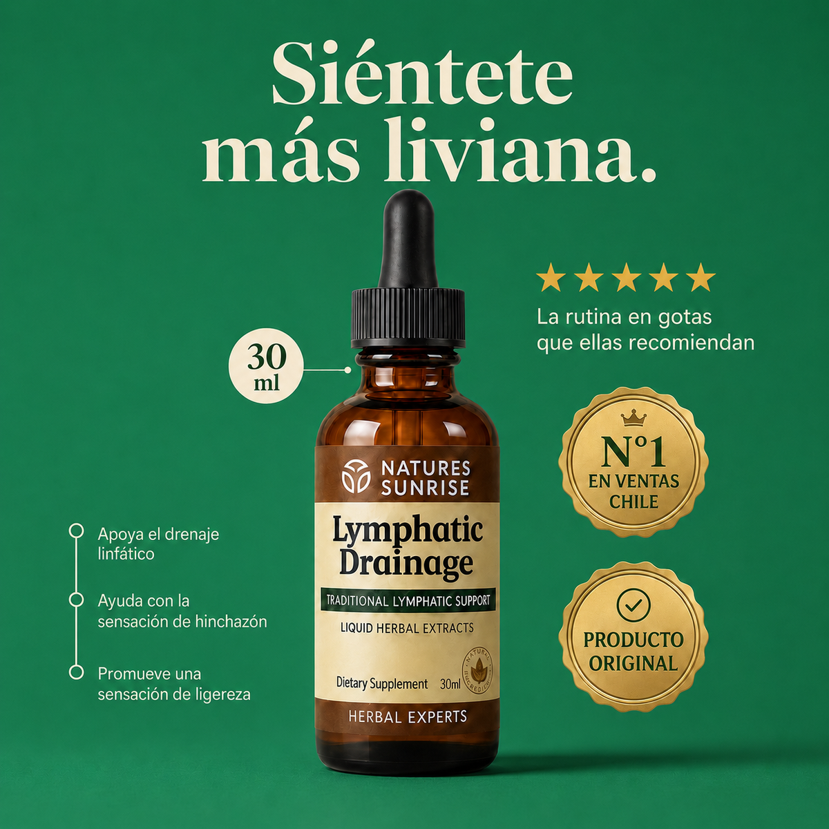Gotas Natures Sunrise® | Drenaje Linfático Natural