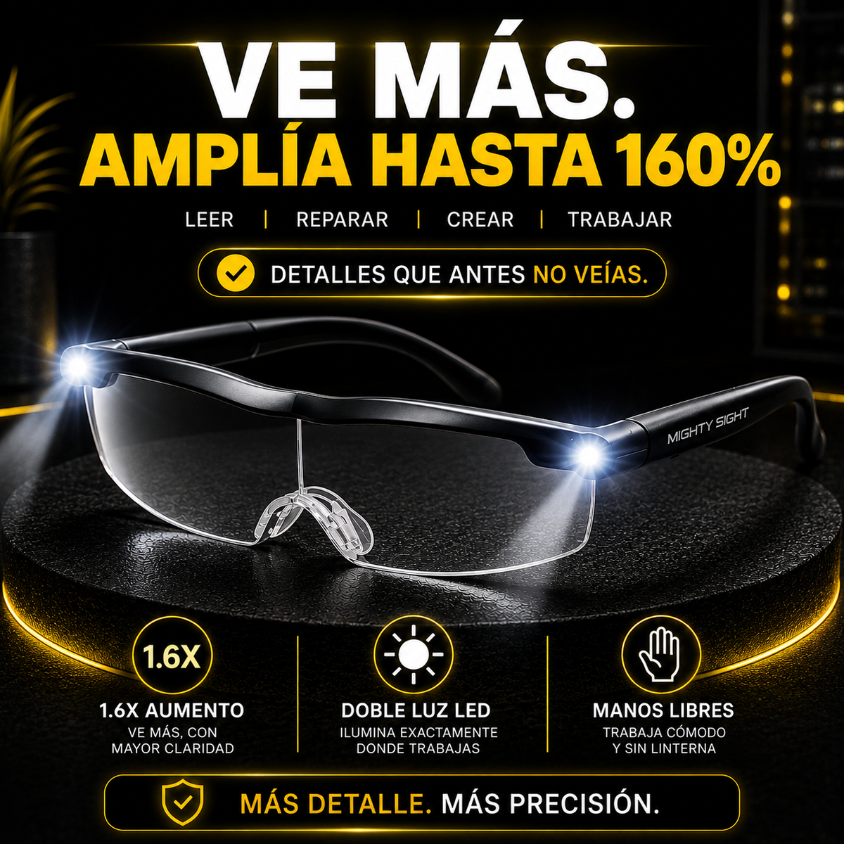 ZoomFlash® Gafas con Zoom y Linterna