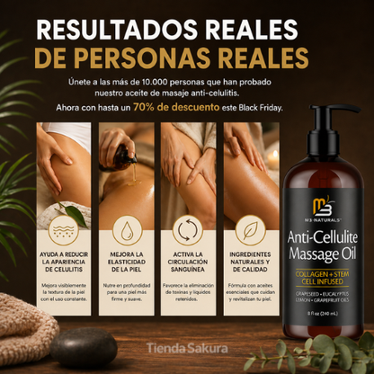 Aceite Anticelulítico Reafirmante 240ml | M3 Naturals