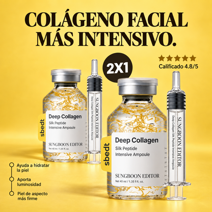 ¡2X1! Deep Collagen® | Sérum Reafirmante Intensivo con Péptidos de Seda