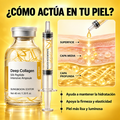 ¡2X1! Deep Collagen® | Sérum Reafirmante Intensivo con Péptidos de Seda