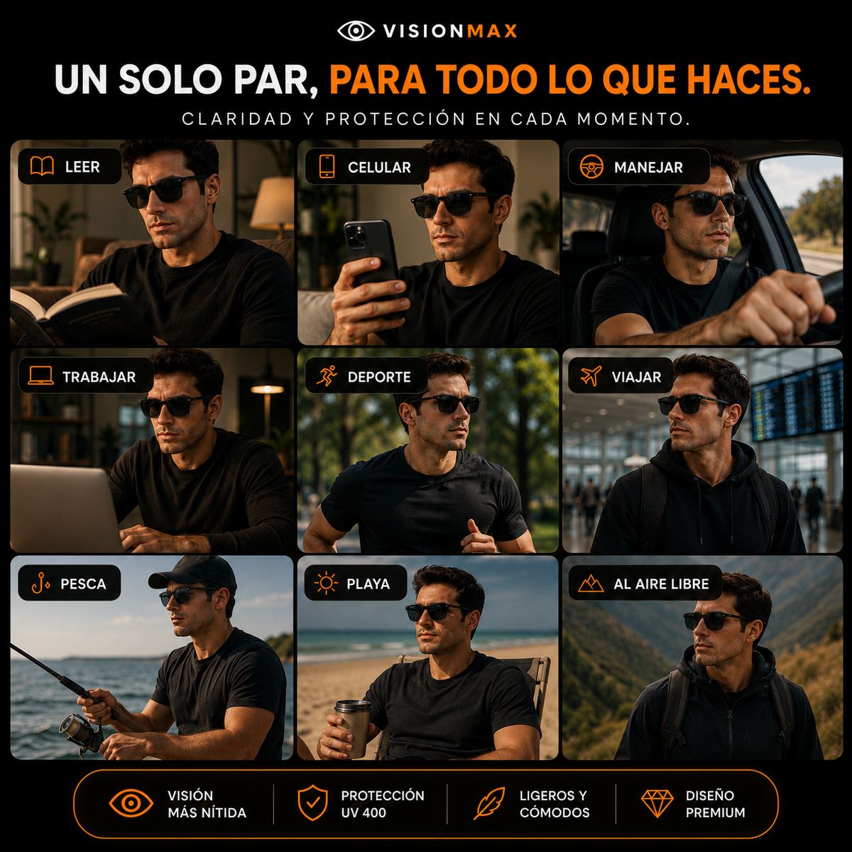 VisionMax® Gafas Inteligentes 4 en 1