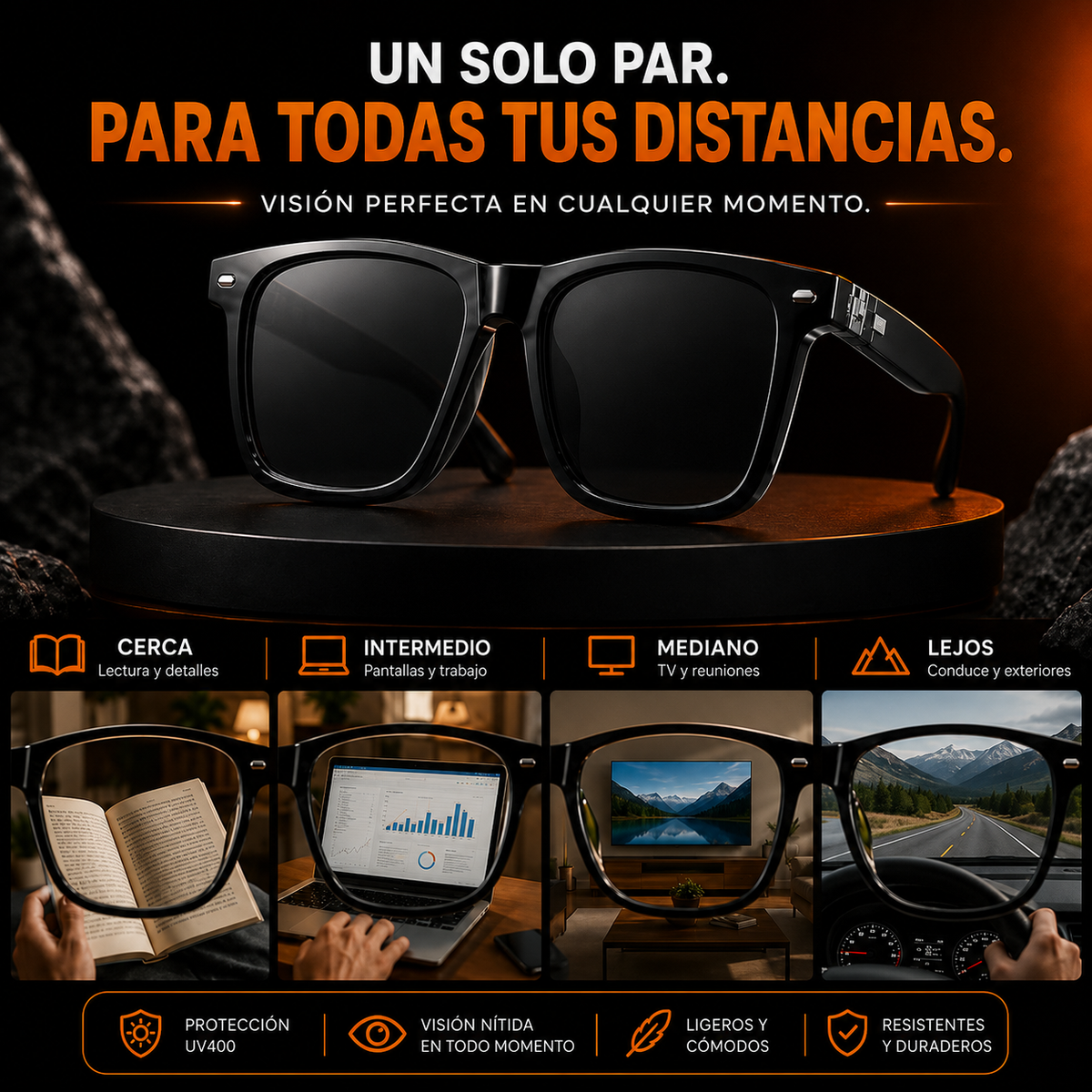 VisionMax® Gafas Inteligentes 4 en 1
