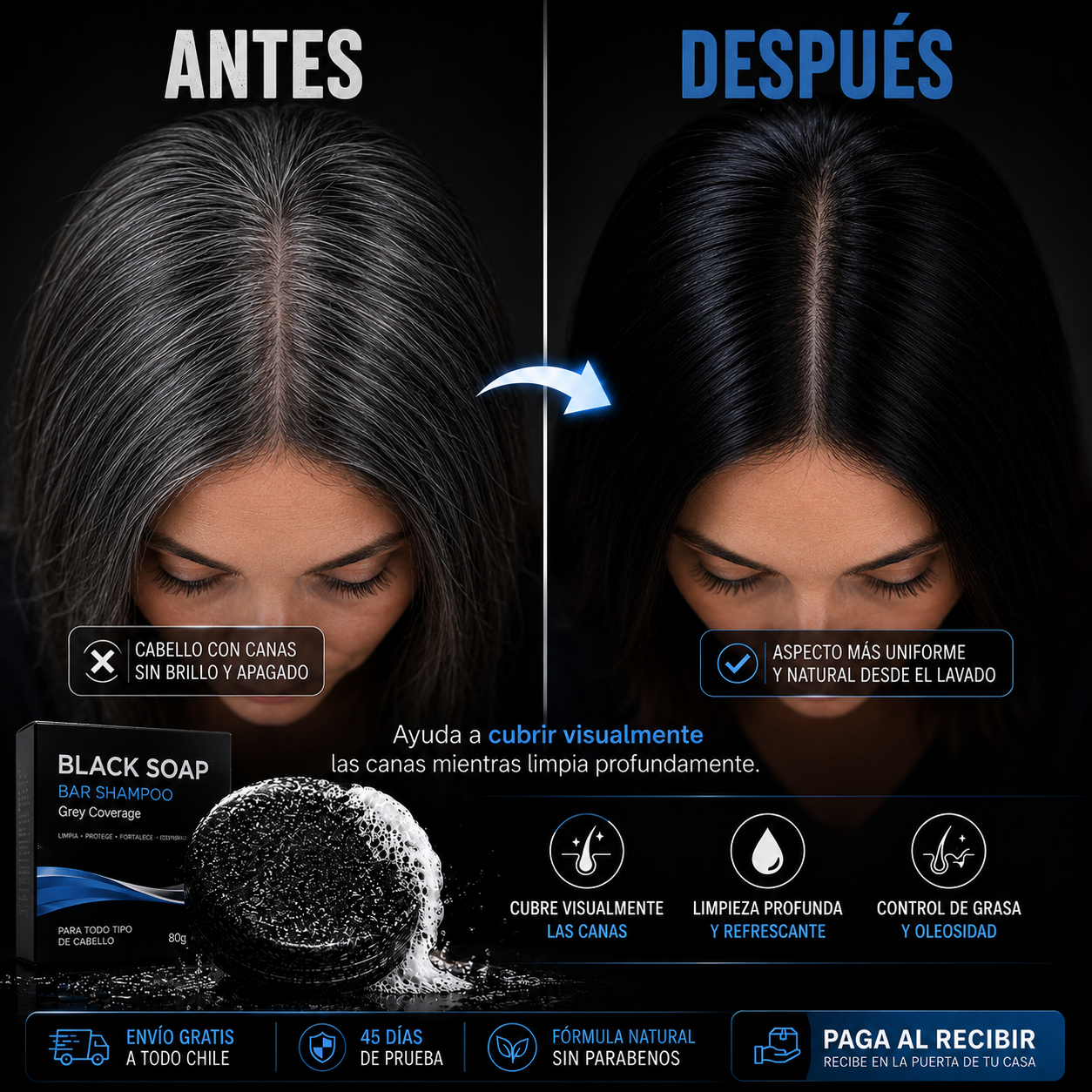 Y - BARRA DE SHAMPOO NEGRO ANTI CANAS