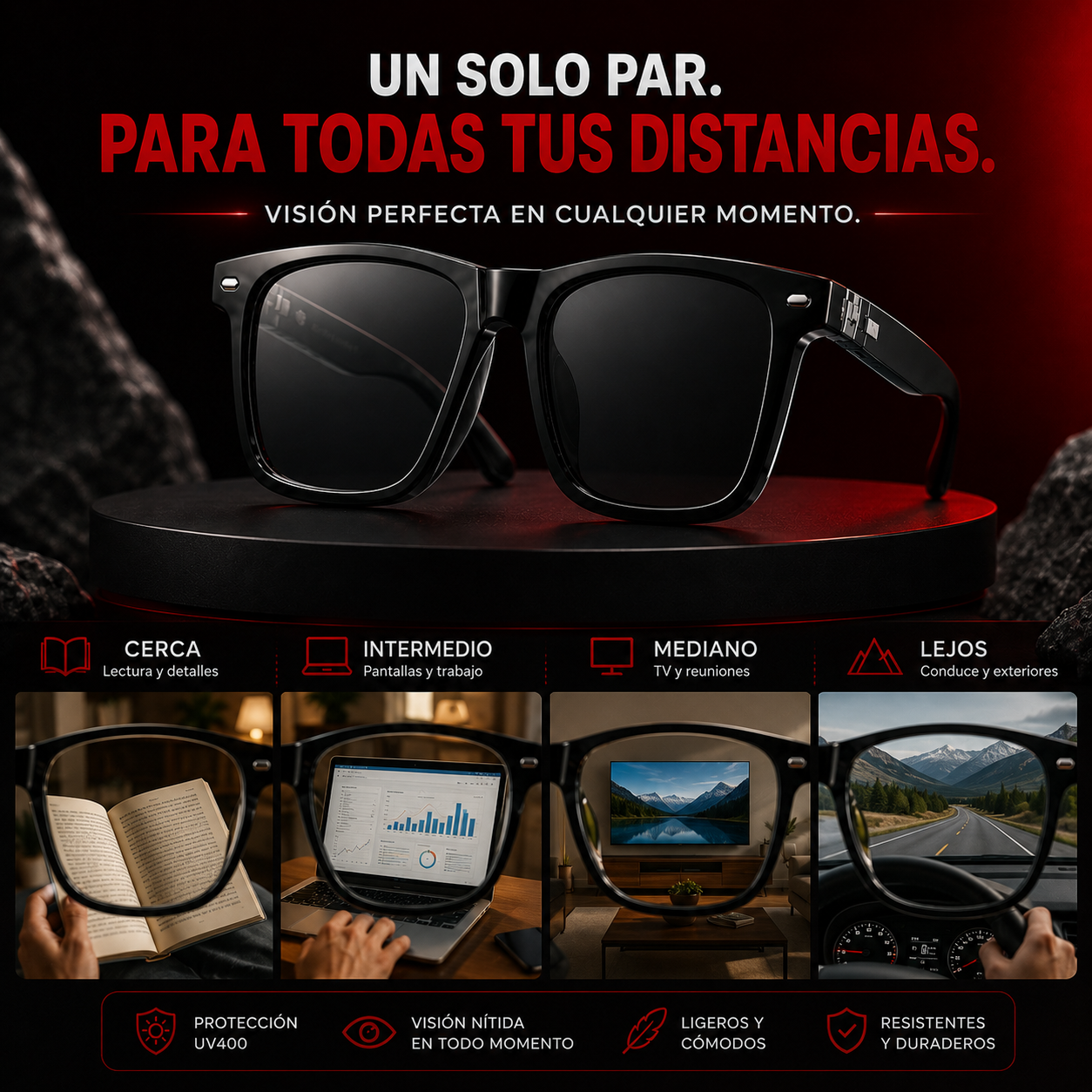 VisionMax® Gafas Inteligentes 4 en 1