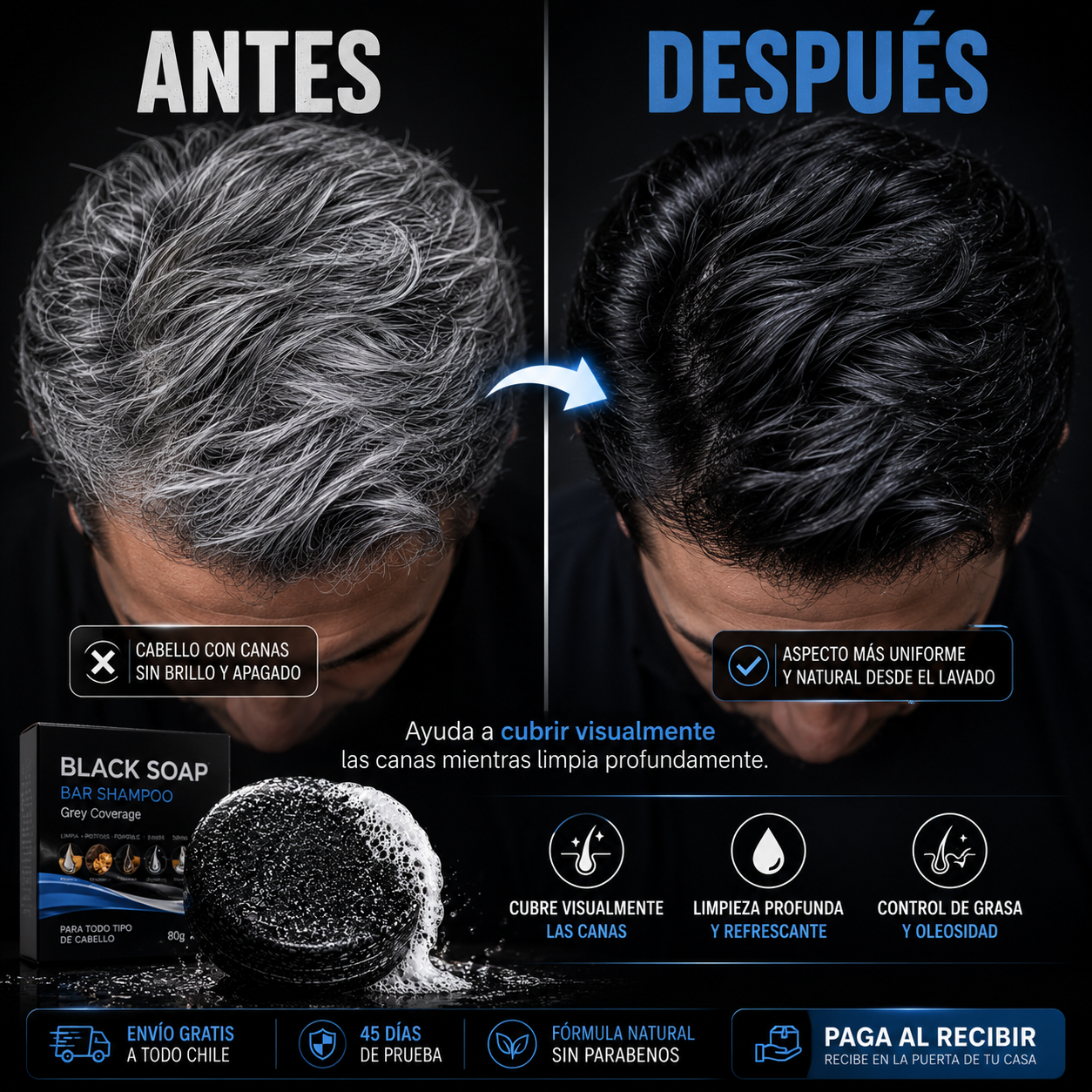 Y - BARRA DE SHAMPOO NEGRO ANTI CANAS