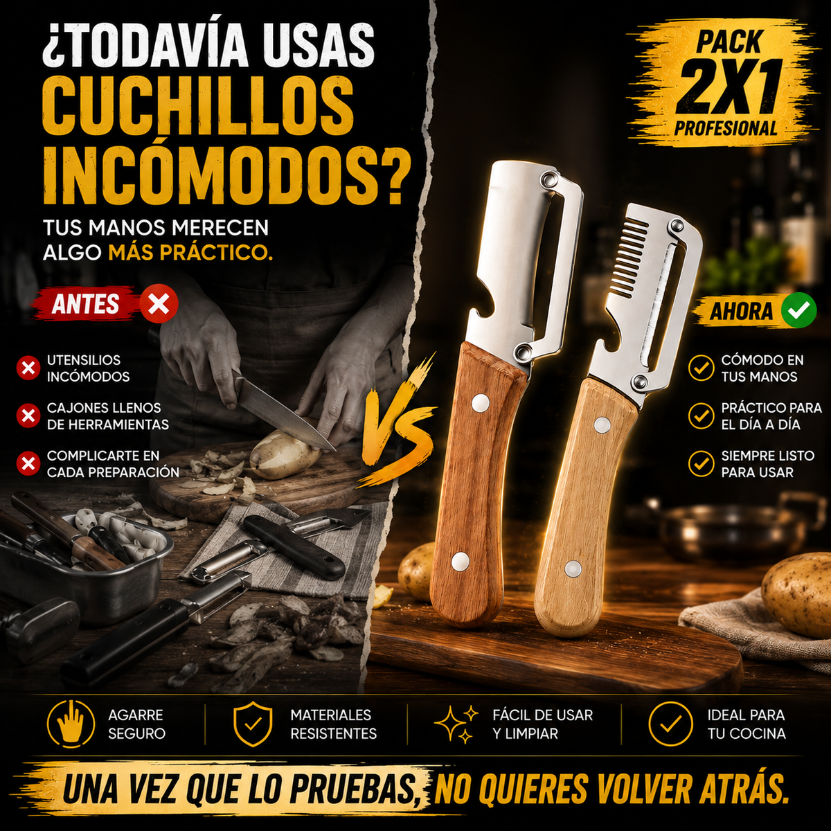 CHEFBLADE® 2X1 CUCHILLOS PROFESIONALES