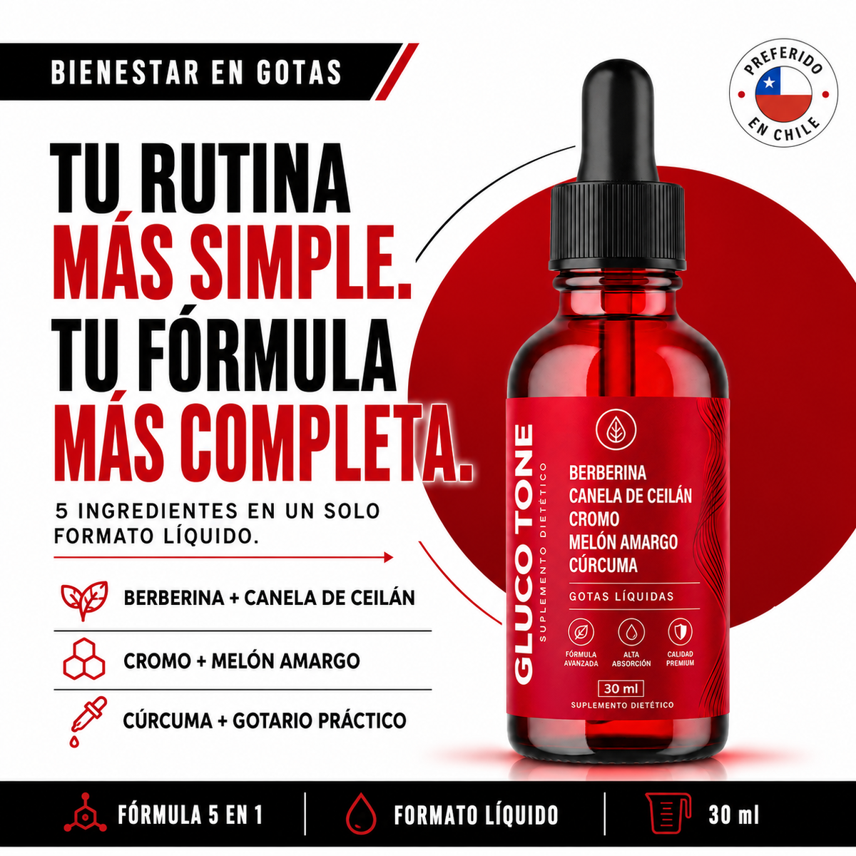 Gotas Berberine Control de Azúcar
