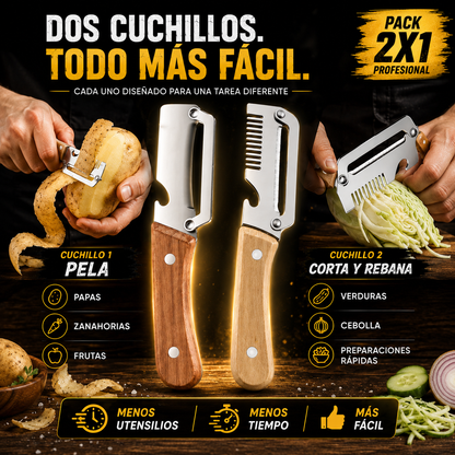 CHEFBLADE® 2X1 CUCHILLOS PROFESIONALES